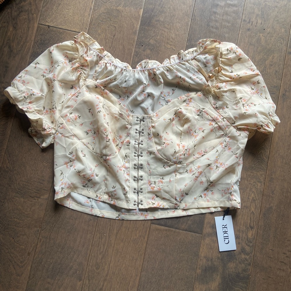 NWT Cider crop top 1X